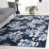Malibu MBU825 Power Loomed Machine Washable Skid-Resistant Indoor Area Rug - Black/Blue - 6'x6' - Safavieh - 3 of 4