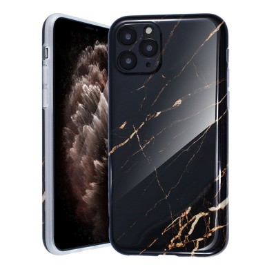 Glossy Marble Case For iPhone 11 Pro 5.8 inch (2019), Soft Flexible Slim TPU Rubber Smooth Cover, Shockproof and Anti-Scratch, Black Marble by Insten