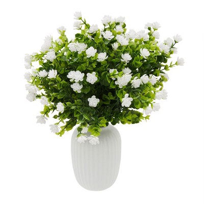 Okuna Outpost 6 Pack Artificial Camellia Flower Heads (15 in, White)