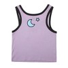 Kuromi Character With Icons Sleeveless Purple Women's Ribbed Tank Top - 2 of 4