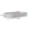 SEVOBAL Planters Raised Garden Bed Outdoor, Oval Large Metal Raised Planter Bed for Plants, Vegetables, Flowers, Silver, 88.98"*44.68"*11.42" - 4 of 4