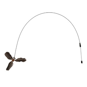 Unique Bargains Cat Teaser Windmill Style Handheld with Bell Dark Brown - 1 of 4