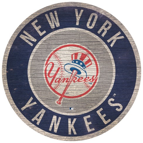Mlb New York Yankees Retro Circle Wooden Wall Art 12 Target