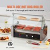 VEVOR Hot Dog Roller 5 Rollers 12 Hot Dogs Capacity, 750W Stainless Sausage Grill Cooker Machine with Dual Temp Control Glass Hood Acrylic Cover - 3 of 4