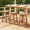 WestinTrends Malibu 24" All Weather Hdpe Outdoor Patio Square Backless Counter Stool (Set of 3) - 2 of 4