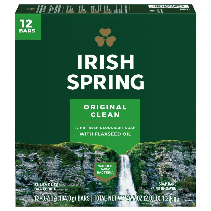 Irish Spring Bar Soap - Original Clean 3.7oz, 1 of 11