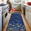 Fulvari Christmas Snowflake Accent Non-Slip Rubber Backing Indoor Area Rug Holiday Home Decor for Living Room Bedroom Bathroom - 2 of 4