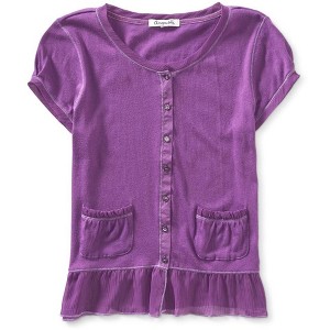Aeropostale Womens Chiffon Accents Button Up Shirt - 1 of 1