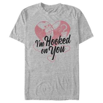 Men's Peter Pan Valentine's Day Captain Hook I'm Hooked On You Long Sleeve Shirt - White - x Large