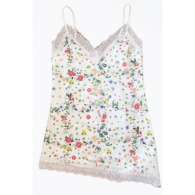 Women's MARIANNE FLORAL ORGANIC COTTON ASYMMETRIC SLIP - ONLY HEARTS