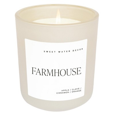 Sweet Water Decor Farmhouse 15oz Tan Matte Candle Jar