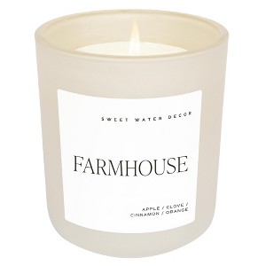 Sweet Water Decor Farmhouse 15oz Tan Matte Candle Jar - 1 of 3