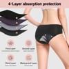 CARER 3-Pack Women's Period Underwear Regular Absorbency Menstrual Panties Leak Proof, Washable, Comfort, Soft - 4 of 4