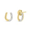 Haus of Brilliance 10K Yellow Gold 1/10 Cttw Braided Horseshoe Stud Earrings - 2 of 4