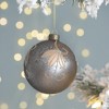 NAYSAYE Party Decoration and Accessories Glass Christmas Ball Ornaments Set of 4 for Christmas Tree Decors, Silver, 4.7"*4.7"*0.18" - 2 of 4