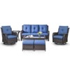7 Piece Patio Furniture Set with Swivel Chairs, Rattan Wicker Outdoor Conversation Set with Patio Couch Swivel Chair Coffee Table End Table Ottoman - 3 of 4