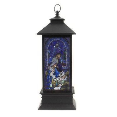 Christmas Holy Family Led Switl Lantern Roman, Inc  -  Water Globe