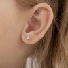 Girl's Pearls in a Basket Screw Back Sterling Silver Earrings - In Season Jewelry - 3 of 4