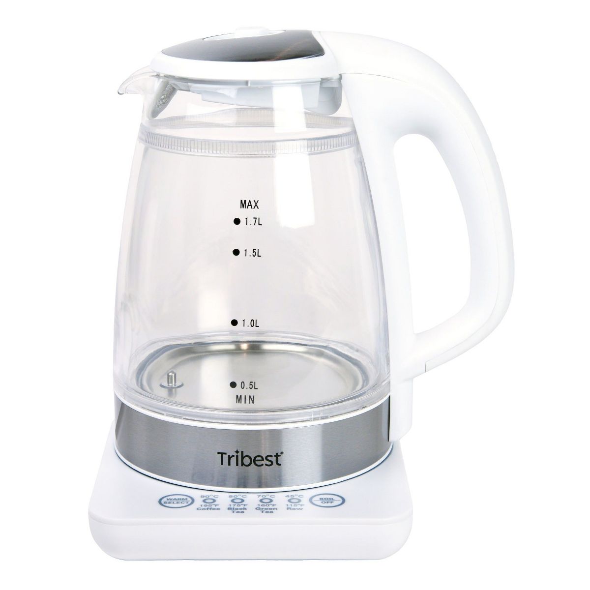 Tribest Raw Tea Kettle Glass Electric Brewing System – White - thumbnail 3