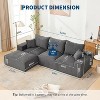 110 Inch Oversized L-Shaped Sofa, Cloud Sectional Couch with Chaise & Throw Pillows, Soft Corduroy Boneless Memory Foam Sofa for Living Rooms - 2 of 4