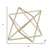 HomeRoots 6" Gold Metal Open Geometric Tabletop Sculpture - 3 of 4