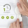 LunaLulinlk Suction Cup Hooks, Heavy Duty Reusable Wreath Hanger, Powerful Removable Shower Hooks, Vacuum Suction Wreath Holder 4 Pack - 3 of 4