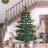HOMCOM 7.5 FEET Artificial Christmas Tree, Pine Hinged Xmas Tree with Realistic Branches, Steel Base, Auto Open, Green - 2 of 4