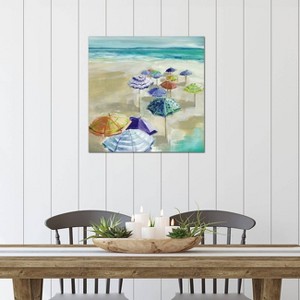 iCanvas Umbrella Beach I Cool by Carol Robinson Canvas Print Wall Art - 1 of 3