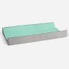 Bacati - Love Gray/Mint Pin Dots Changing Pad Cover - 3 of 4