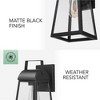 Globe Electric 1-Light Matte Black Outdoor Wall Sconce with Clear Glass Shade: ETL Listed, Dimmable, Metal Body - 3 of 4