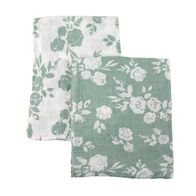 Bebe au Lait Muslin Swaddle Blanket Set - Vintage Floral Modern