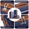 SKONYON 3-Piece Luggage Set, ABS+PC Hardshell Suitcase with YKK Zipper, Spinner Wheels, TSA Lock – 20", 24", 28", Blue - 4 of 4
