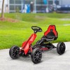 Aosom 12V Electric Go Kart for Kids, Outdoor Ride-On Toy with Forward Backward Drive & Adjustable Speed, Gift for Child 3-8 Years Old, Red - 2 of 4