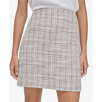Calvin Klein Womens Tweed Pencil Skirt