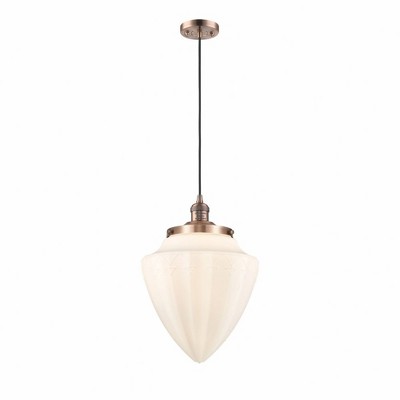 Bullet - 1 Light Cord Hung Mini Pendant In Traditional Style-16.5 Inches Tall and 12 Inches Wide