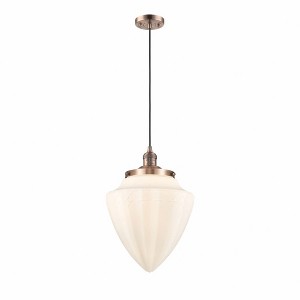 Bullet - 1 Light Cord Hung Mini Pendant In Traditional Style-16.5 Inches Tall and 12 Inches Wide - 1 of 1