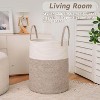 Aoibox Large 80L Cotton Rope Woven Laundry Basket Hamper Decorative Tall Storage Bin for Blankets Toys Clothes Brown - 3 of 4
