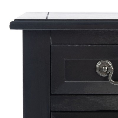 Primrose Black Wood and Metal 3-Drawer Console Table
