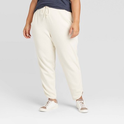 cream womens jogger pants