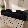 TIRAMISUBEST Cloud Sectional Sofa with L-Shaped Chaise - Modular Deep Seat Couch, Plush Upholstered Living Room Furniture in Black Corduroy - 3 of 4