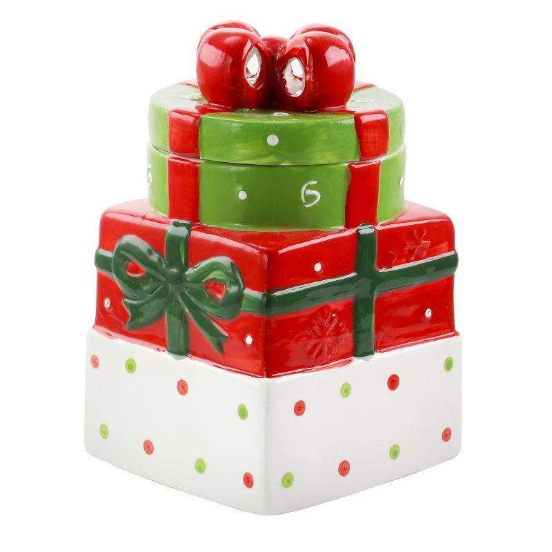 Gibson Home Christmas Estate 7.5 Inch Gift Box Holiday Cookie Jar, 2 of 7