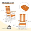 Aoodor Outdoor Rocking Chair, HDPE Slatted Porch Rocker with Armrests, All-Weather Design for Outdoor or Indoor - 4 of 4