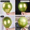 PartyWoo Balloons Metallic Green Lime Neon Olive 18 12 10 5 Inch 142 pcs - 3 of 4