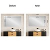 Amanti Art Mirror Makeover Bathroom Mirror Frame Border Kit- Fully Assembled Peel and Stick Frame - Mirror NOT Included - Trio  Trim - 4 of 4