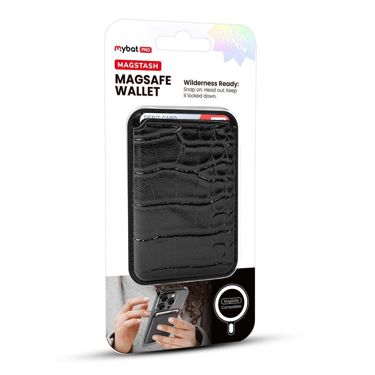 MyBat Pro Apple iPhone Wallet with Magsafe - Crocodile Embossed - thumbnail 5