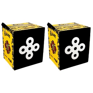 Morrell Targets Yellow Jacket 380 FPS Dual Threat Weatherproof Compound Crossbow Cube Any Tip Foam Archery Target with Carry Handle, 2 Pack, Yellow - 1 of 4