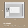JUJABU 48''x40" Black Tempered Bathroom Mirror with Front and Back Lighting - 2 of 4