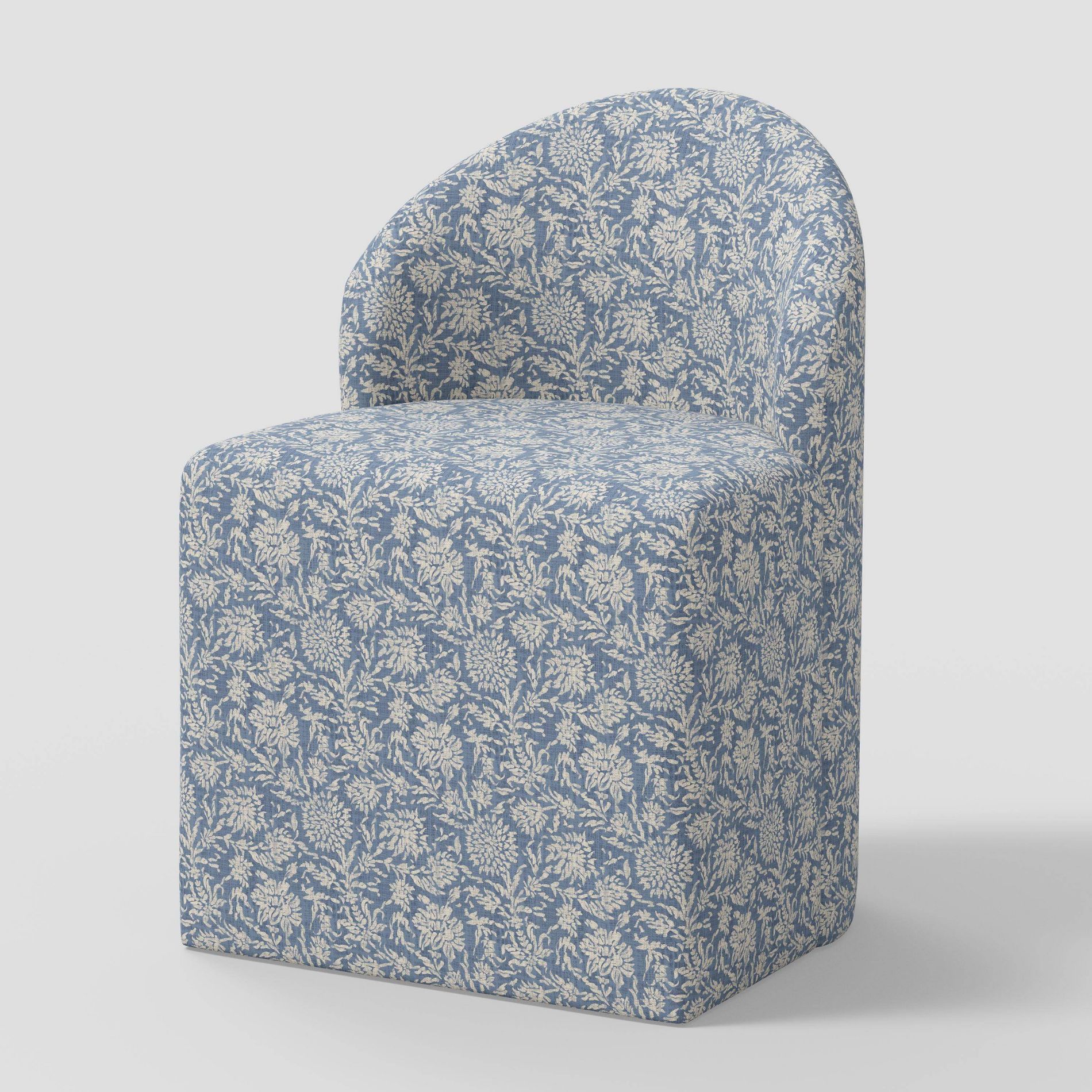 Ella Tub Upholstered Dining Chair Reese Floral Blue - Threshold™