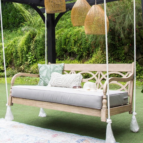 Cushioned outlet patio swing