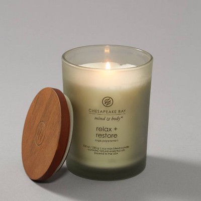 White Frosted Glass Soy Lavender Scented Jar Candle